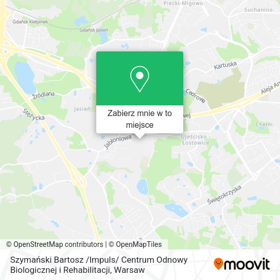 Mapa Szymański Bartosz /Impuls/ Centrum Odnowy Biologicznej i Rehabilitacji