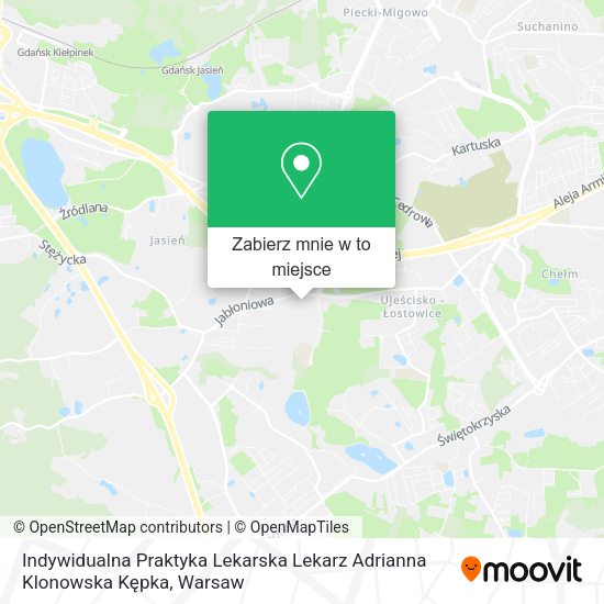 Mapa Indywidualna Praktyka Lekarska Lekarz Adrianna Klonowska Kępka