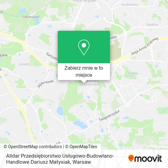 Mapa Alldar Przedsiębiorstwo Usługowo-Budowlano-Handlowe Dariusz Matysiak