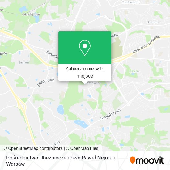 Mapa Pośrednictwo Ubezpieczeniowe Paweł Nejman