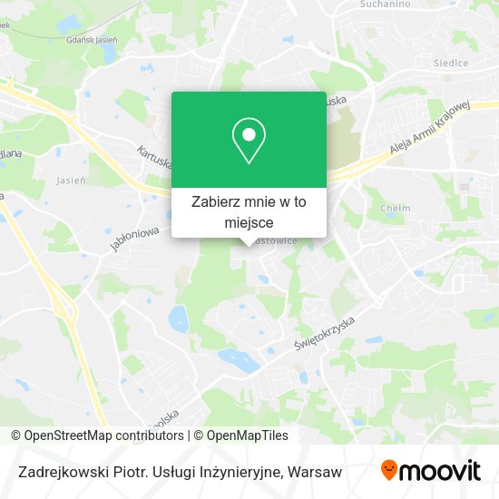 Mapa Zadrejkowski Piotr. Usługi Inżynieryjne