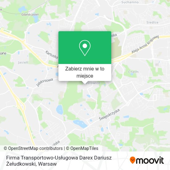 Mapa Firma Transportowo-Usługowa Darex Dariusz Żełudkowski