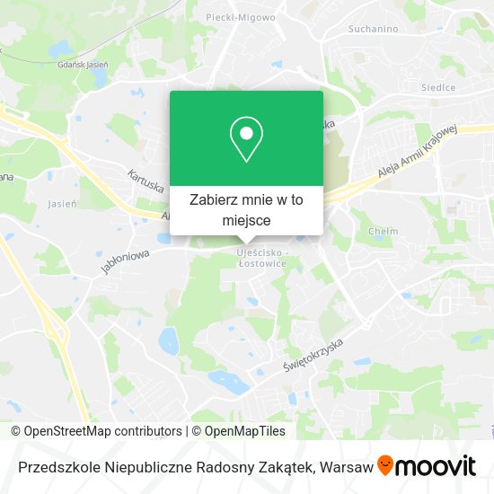 Mapa Przedszkole Niepubliczne Radosny Zakątek