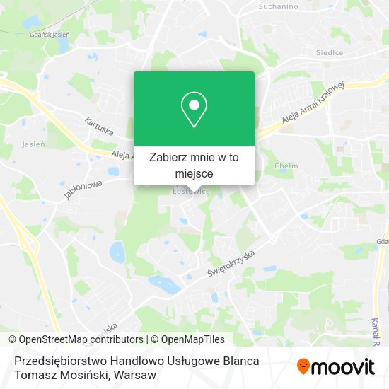 Mapa Przedsiębiorstwo Handlowo Usługowe Blanca Tomasz Mosiński