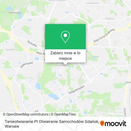 Mapa Tanieotwieranie.Pl Otwieranie Samochodów Gdańsk