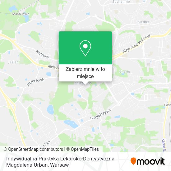 Mapa Indywidualna Praktyka Lekarsko-Dentystyczna Magdalena Urban