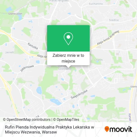 Mapa Rufin Pienda Indywidualna Praktyka Lekarska w Miejscu Wezwania