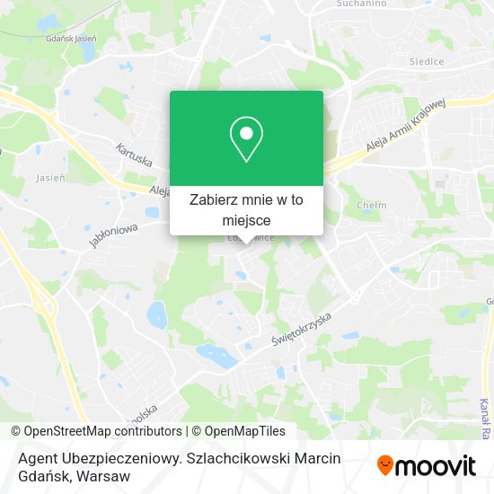 Mapa Agent Ubezpieczeniowy. Szlachcikowski Marcin Gdańsk