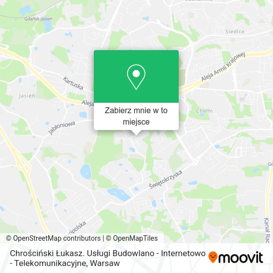 Mapa Chrościński Łukasz. Usługi Budowlano - Internetowo - Telekomunikacyjne