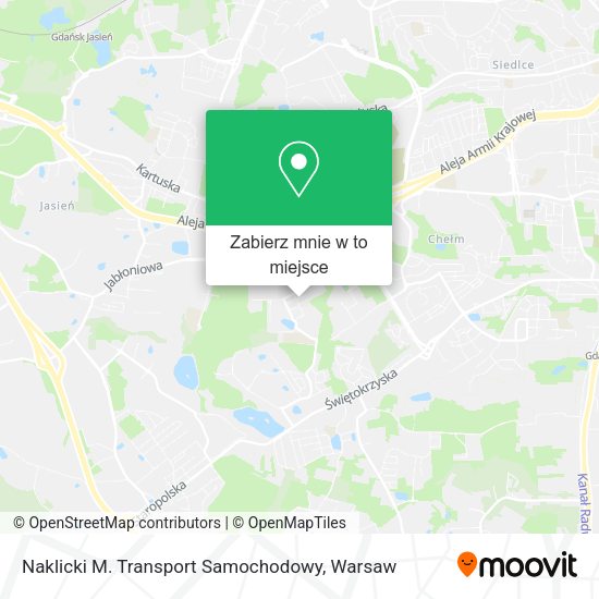 Mapa Naklicki M. Transport Samochodowy