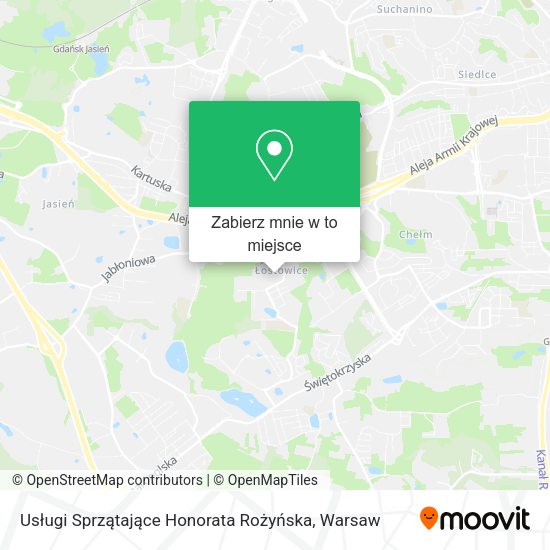 Mapa Usługi Sprzątające Honorata Rożyńska