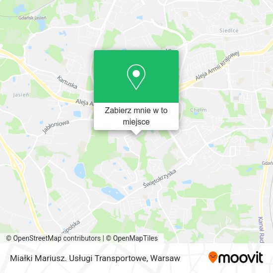 Mapa Miałki Mariusz. Usługi Transportowe