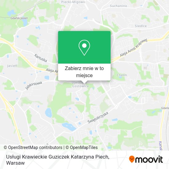 Mapa Usługi Krawieckie Guziczek Katarzyna Piech