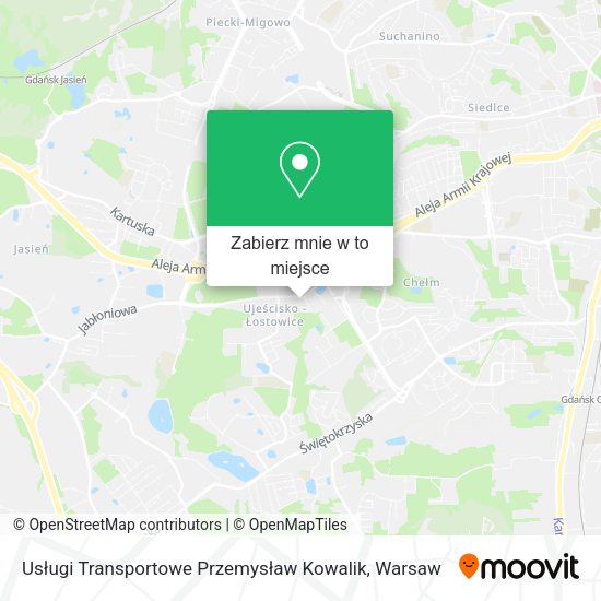 Mapa Usługi Transportowe Przemysław Kowalik