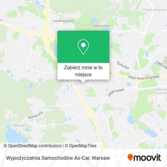 Mapa Wypożyczalnia Samochodów As-Car