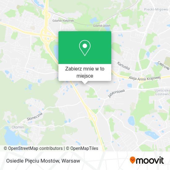 Mapa Osiedle Pięciu Mostów