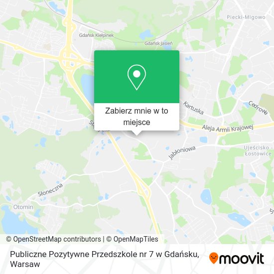 Mapa Publiczne Pozytywne Przedszkole nr 7 w Gdańsku