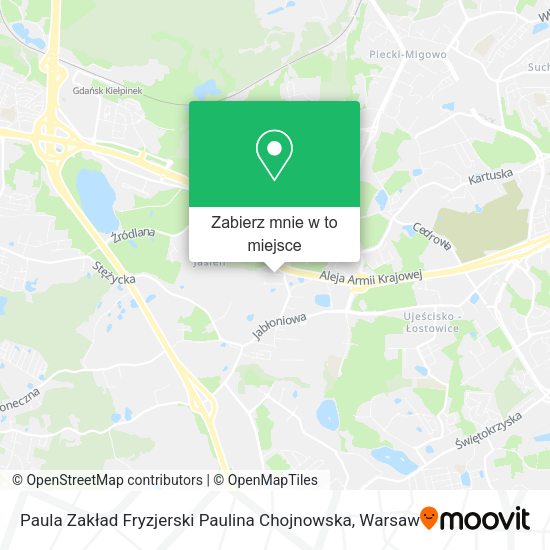 Mapa Paula Zakład Fryzjerski Paulina Chojnowska