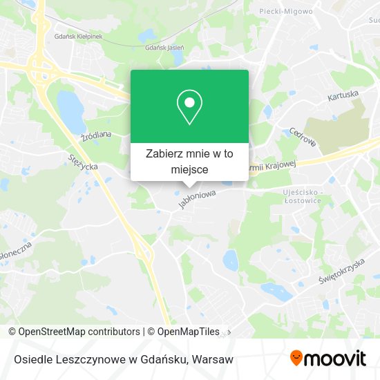 Mapa Osiedle Leszczynowe w Gdańsku