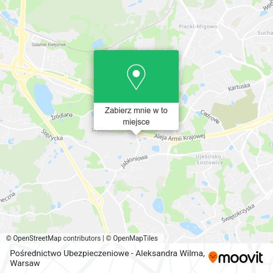 Mapa Pośrednictwo Ubezpieczeniowe - Aleksandra Wilma