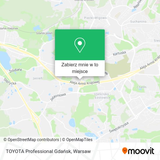 Mapa TOYOTA Professional Gdańsk