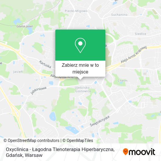 Mapa Oxyclinica - Łagodna Tlenoterapia Hiperbaryczna, Gdańsk