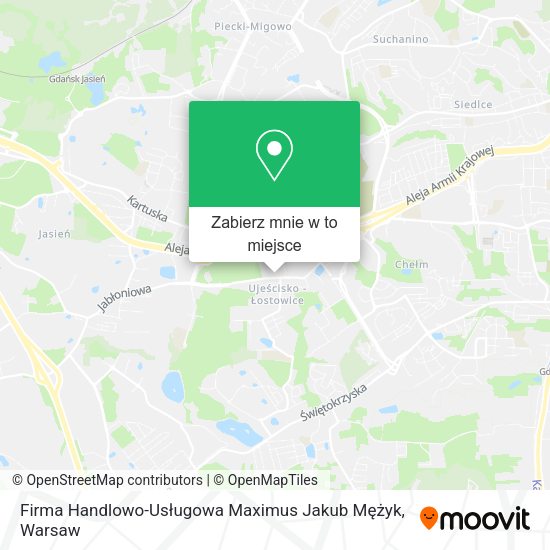 Mapa Firma Handlowo-Usługowa Maximus Jakub Mężyk