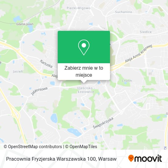 Mapa Pracownia Fryzjerska Warszawska 100