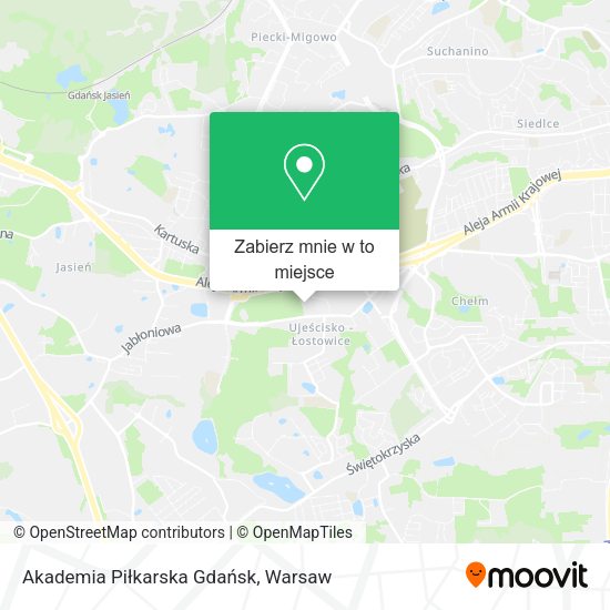 Mapa Akademia Piłkarska Gdańsk