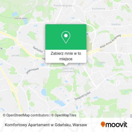 Mapa Komfortowy Apartament w Gdańsku