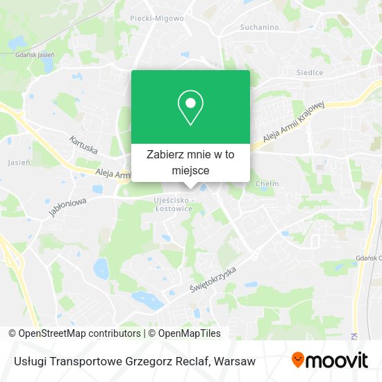 Mapa Usługi Transportowe Grzegorz Reclaf