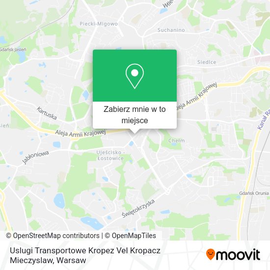 Mapa Uslugi Transportowe Kropez Vel Kropacz Mieczyslaw