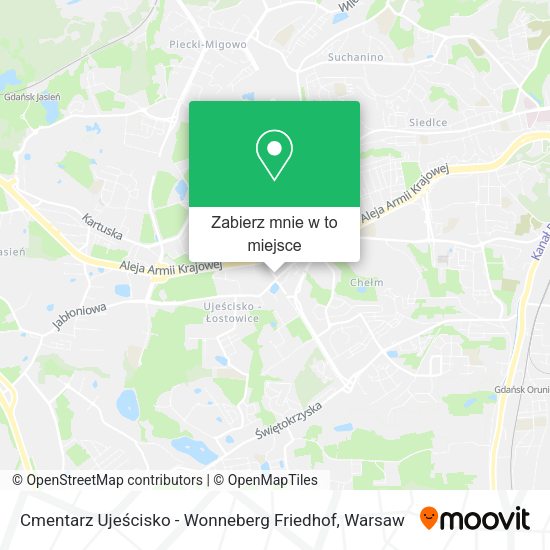 Mapa Cmentarz Ujeścisko - Wonneberg Friedhof