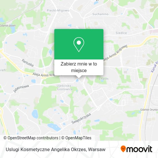 Mapa Uslugi Kosmetyczne Angelika Okrzes