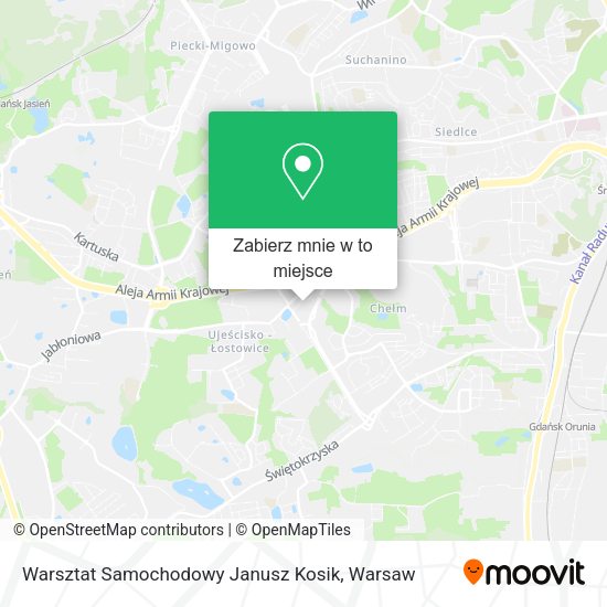 Mapa Warsztat Samochodowy Janusz Kosik