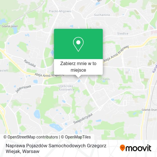 Mapa Naprawa Pojazdów Samochodowych Grzegorz Wiejak