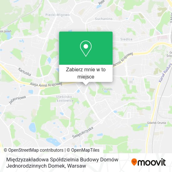 Mapa Międzyzakładowa Spółdzielnia Budowy Domów Jednorodzinnych Domek