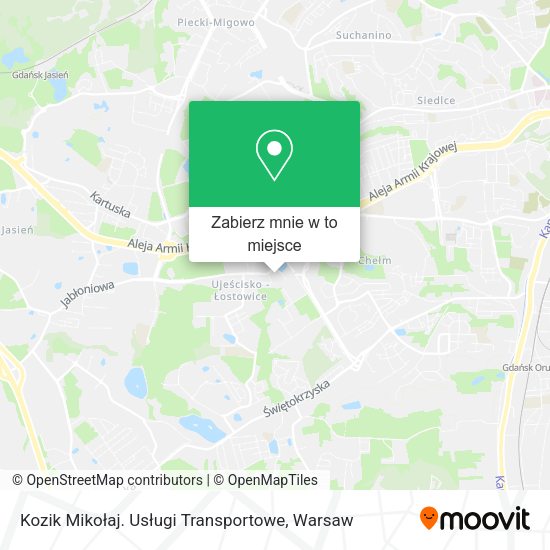 Mapa Kozik Mikołaj. Usługi Transportowe