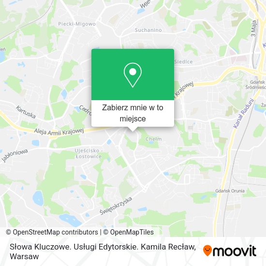 Mapa Słowa Kluczowe. Usługi Edytorskie. Kamila Recław