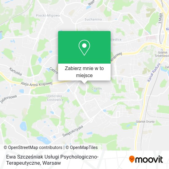 Mapa Ewa Szcześniak Usługi Psychologiczno-Terapeutyczne