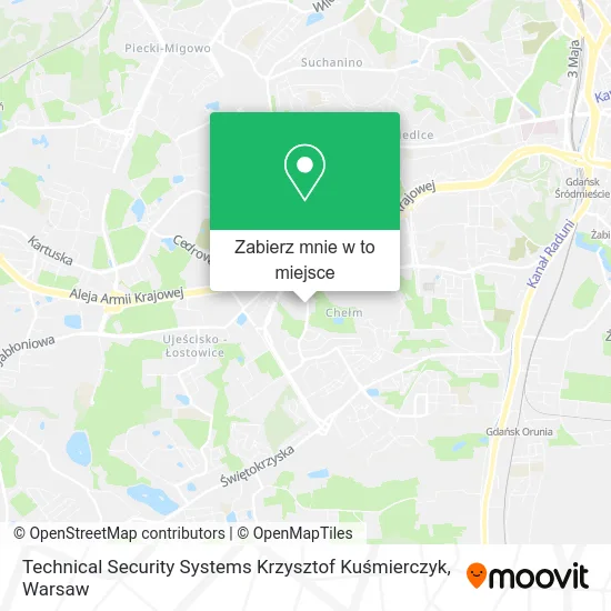 Mapa Technical Security Systems Krzysztof Kuśmierczyk