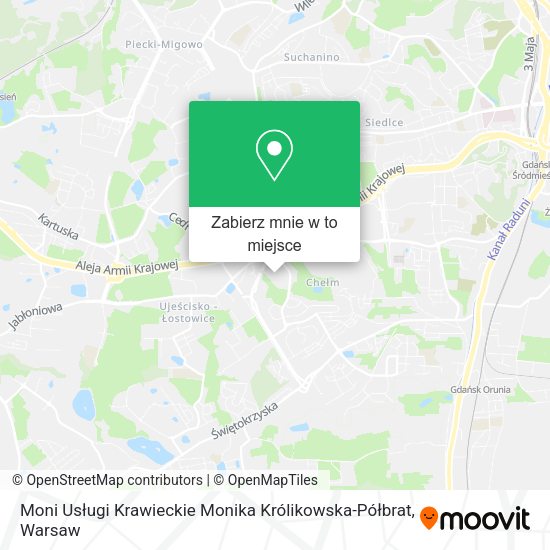 Mapa Moni Usługi Krawieckie Monika Królikowska-Półbrat