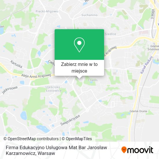 Mapa Firma Edukacyjno Usługowa Mat Bar Jarosław Karzarnowicz