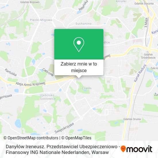 Mapa Danyłów Ireneusz. Przedstawiciel Ubezpieczeniowo - Finansowy ING Nationale Nederlanden