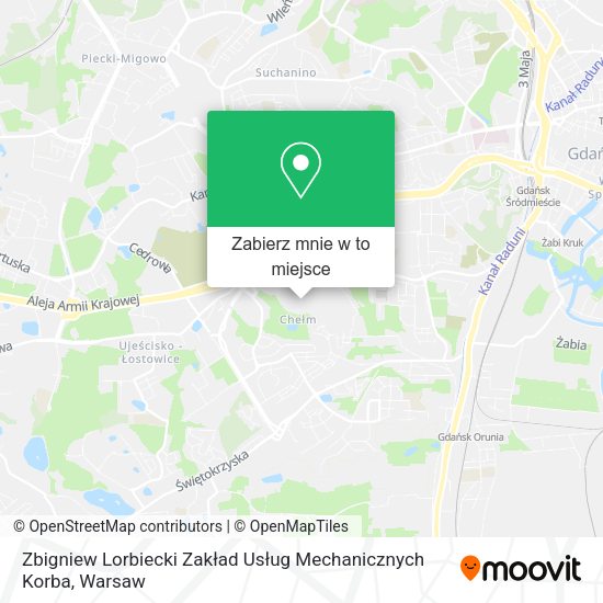 Mapa Zbigniew Lorbiecki Zakład Usług Mechanicznych Korba