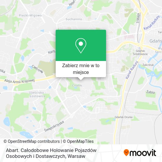 Mapa Abart. Całodobowe Holowanie Pojazdów Osobowych i Dostawczych