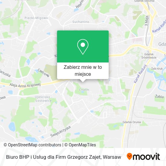 Mapa Biuro BHP i Usług dla Firm Grzegorz Zajet