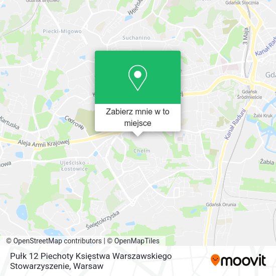 Mapa Pułk 12 Piechoty Księstwa Warszawskiego Stowarzyszenie