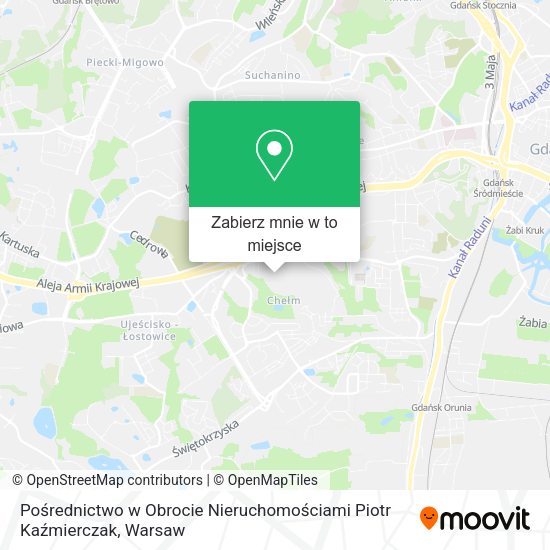 Mapa Pośrednictwo w Obrocie Nieruchomościami Piotr Kaźmierczak