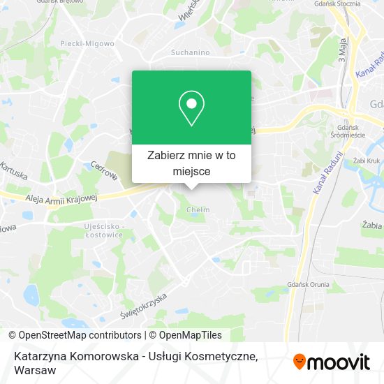 Mapa Katarzyna Komorowska - Usługi Kosmetyczne